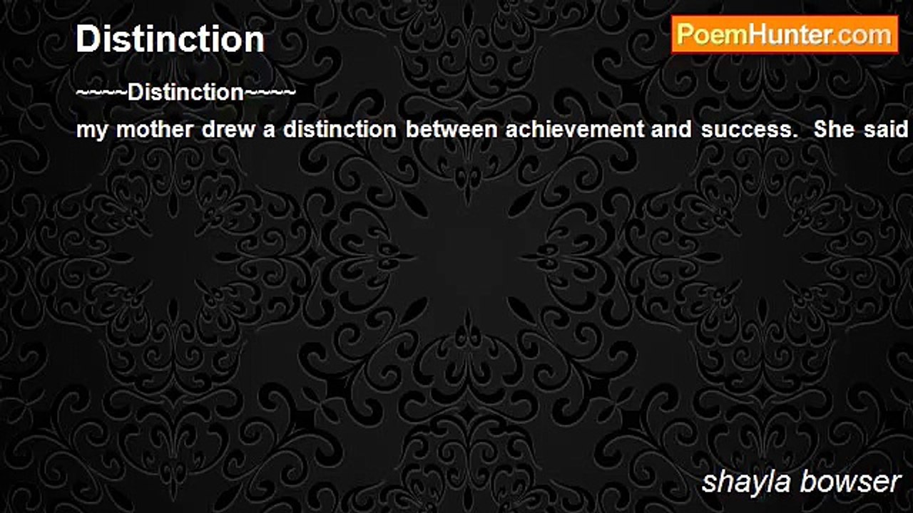 shayla bowser - Distinction