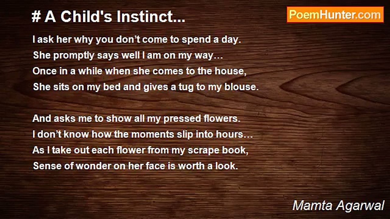 Mamta Agarwal - # A Child's Instinct...
