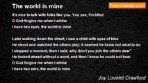 Joy Lovelet Crawford - The world is mine