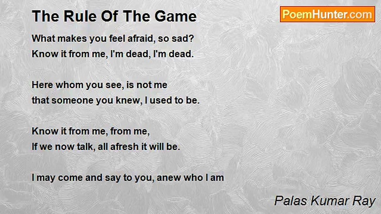Palas Kumar Ray - The Rule Of The Game