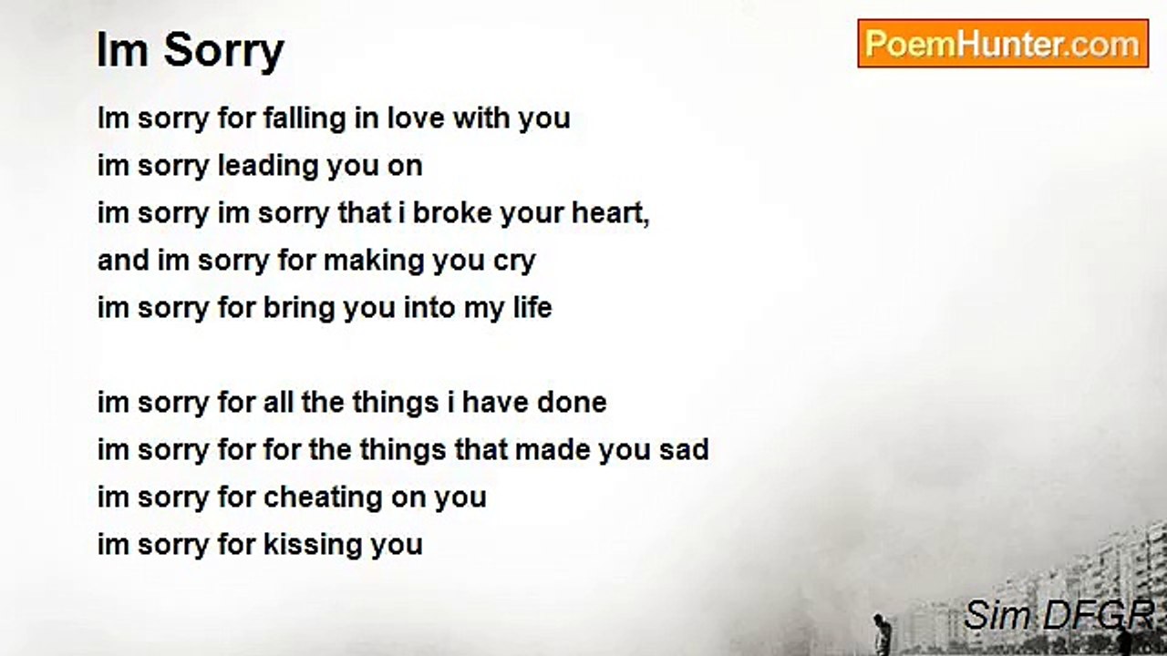 Sim DFGR - Im Sorry