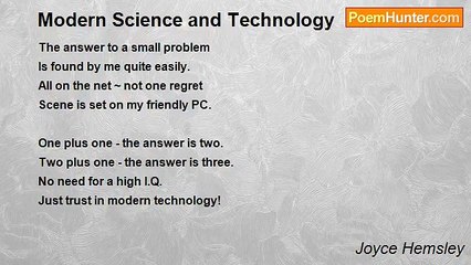 Joyce Hemsley - Modern Science and Technology