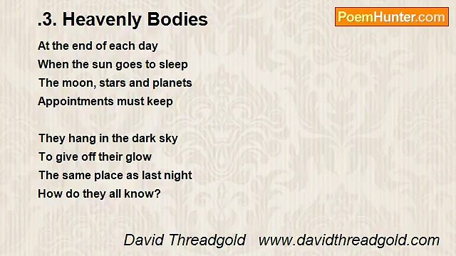 David Threadgold davidthreadgold.com - .3. Heavenly Bodies