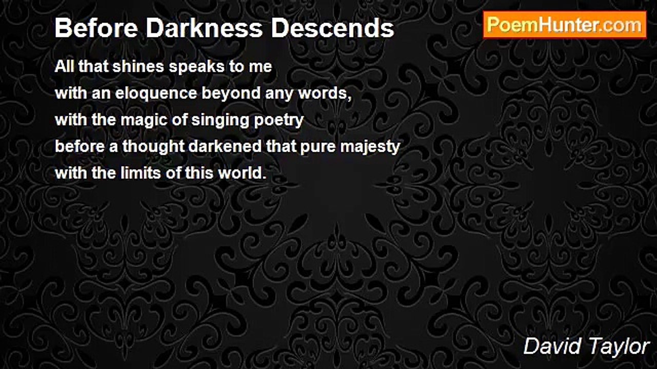 David Taylor - Before Darkness Descends