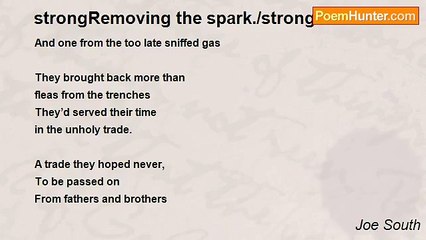 Joe South - strongRemoving the spark./strong