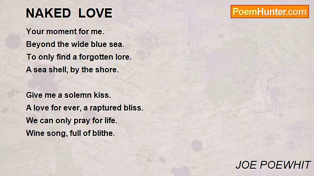 JOE POEWHIT - NAKED  LOVE