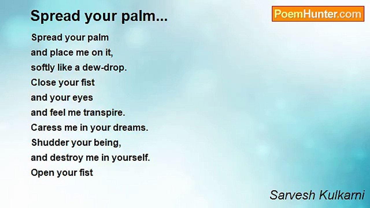 Sarvesh Kulkarni - Spread your palm...