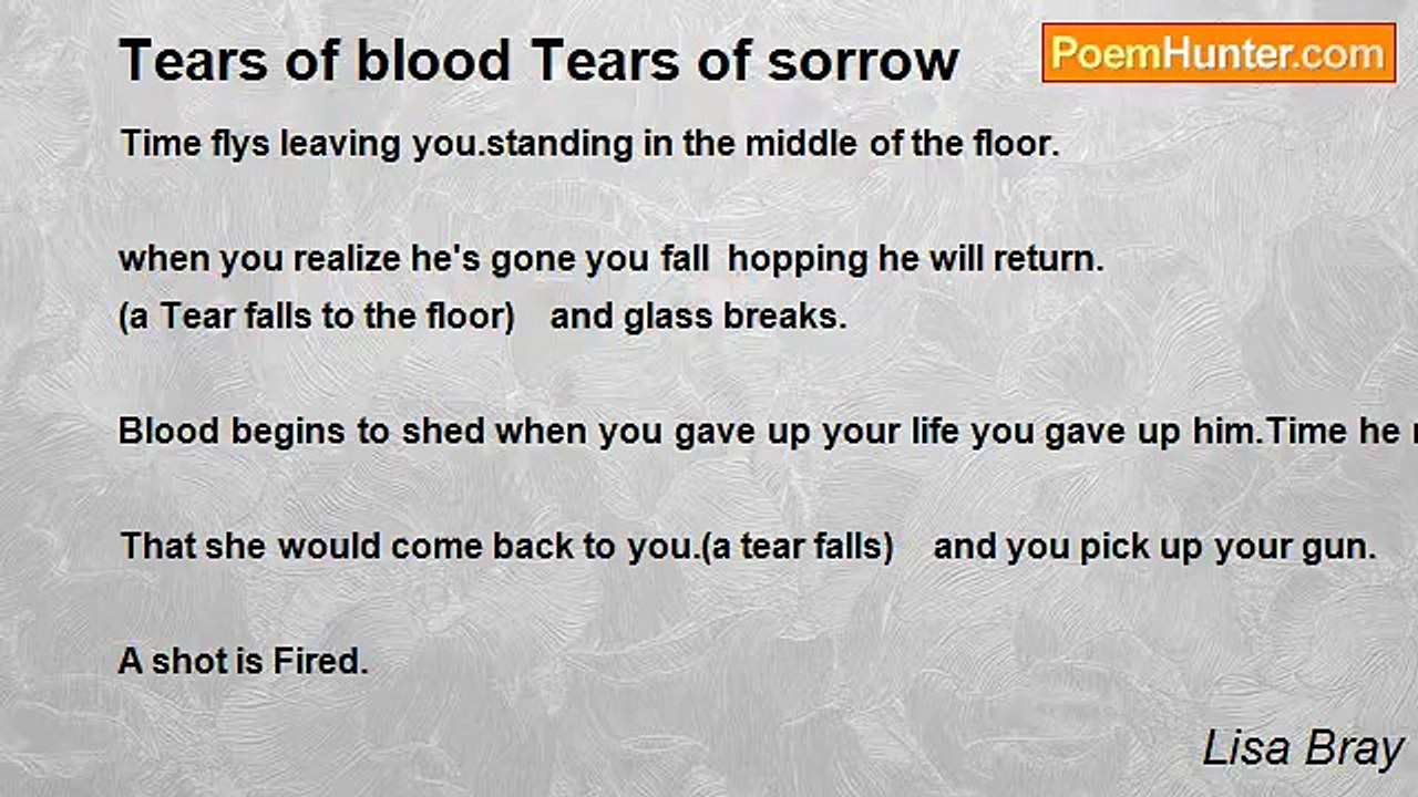 Lisa Bray - Tears of blood Tears of sorrow