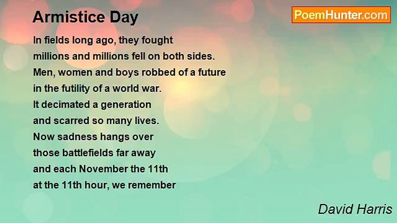 David Harris - Armistice Day