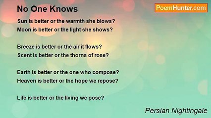 Persian Nightingale - No One Knows