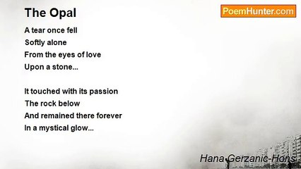 Hana Gerzanic-Hons - The Opal
