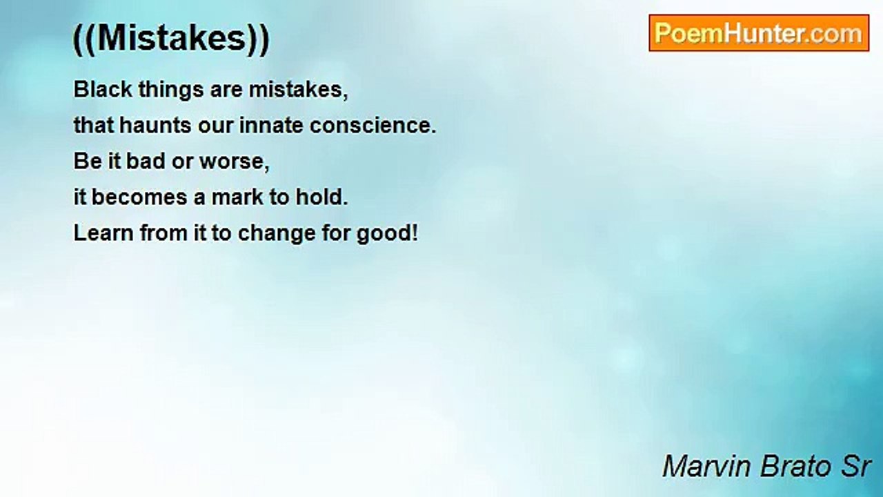 Marvin Brato Sr - ((Mistakes))