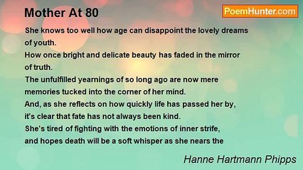 Hanne Hartmann Phipps - Mother At 80