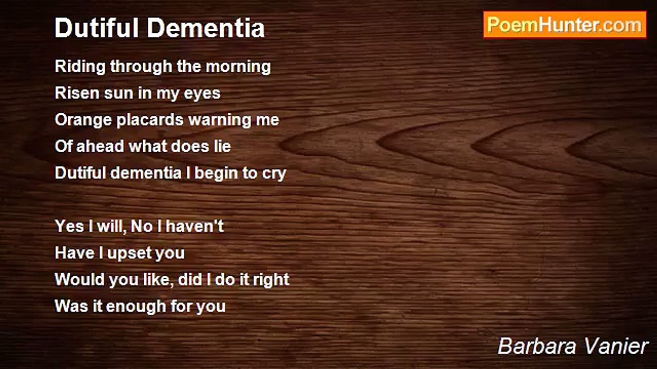 Barbara Vanier - Dutiful Dementia