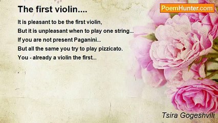 Tsira Gogeshvili - The first violin....