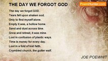 JOE POEWHIT - THE DAY WE FORGOT GOD