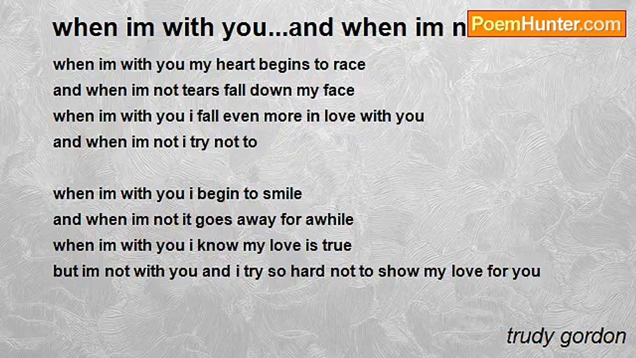 trudy gordon - when im with you...and when im not
