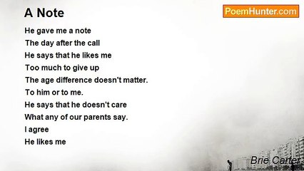 Brie Carter - A Note