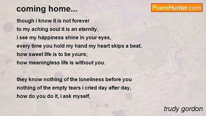 trudy gordon - coming home...
