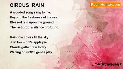 JOE POEWHIT - CIRCUS  RAIN