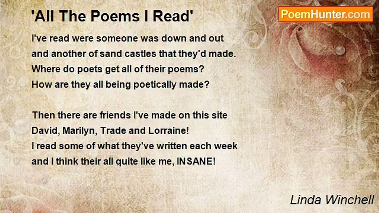 Linda Winchell - 'All The Poems I Read'