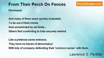 Lawrence S. Pertillar - From Their Perch On Fences