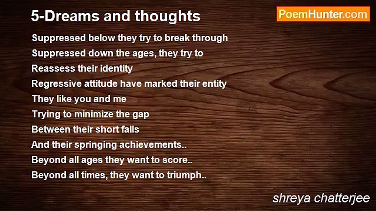 shreya chatterjee - 5-Dreams and thoughts