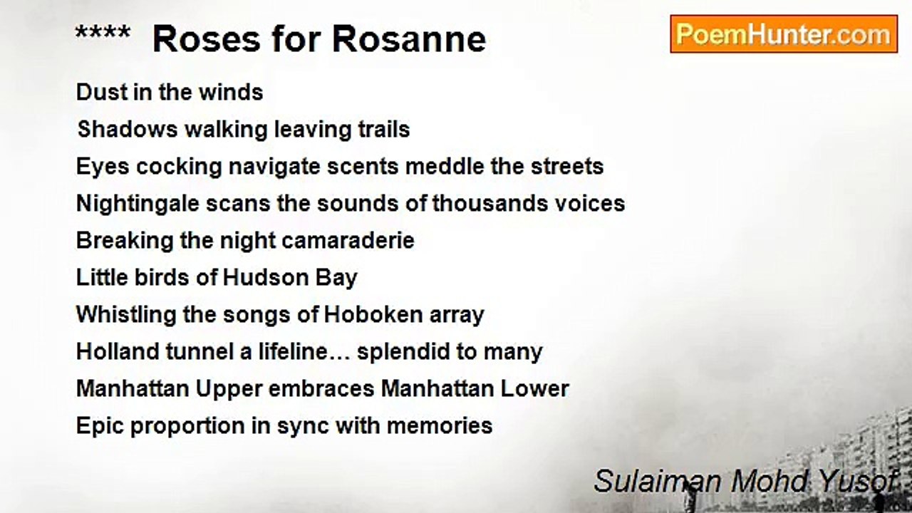 Sulaiman Mohd Yusof - ****  Roses for Rosanne