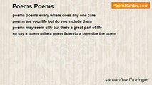 samantha thuringer - Poems Poems
