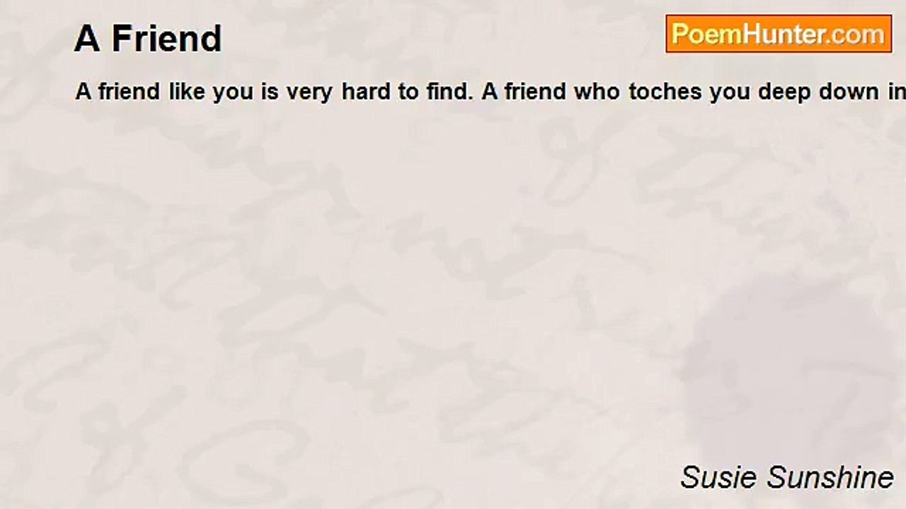 Susie Sunshine - A Friend