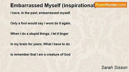 Sarah Sisson - Embarrassed Myself (inspirational)