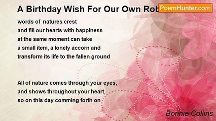 Bonnie Collins - A Birthday Wish For Our Own Robert Frost