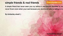 kimberley elwell - simple friends & real friends