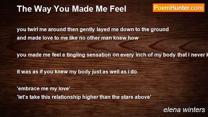 elena winters - The Way You Made Me Feel