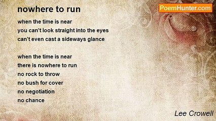 Lee Crowell - nowhere to run