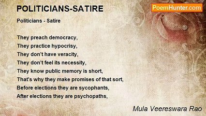 Mula Veereswara Rao - POLITICIANS-SATIRE