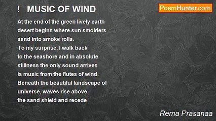 Rema Prasanaa - !   MUSIC OF WIND