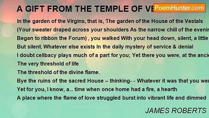 JAMES ROBERTS - A GIFT FROM THE TEMPLE OF VESTA