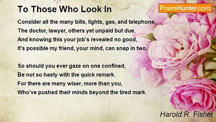 Harold R. Fishel - To Those Who Look In