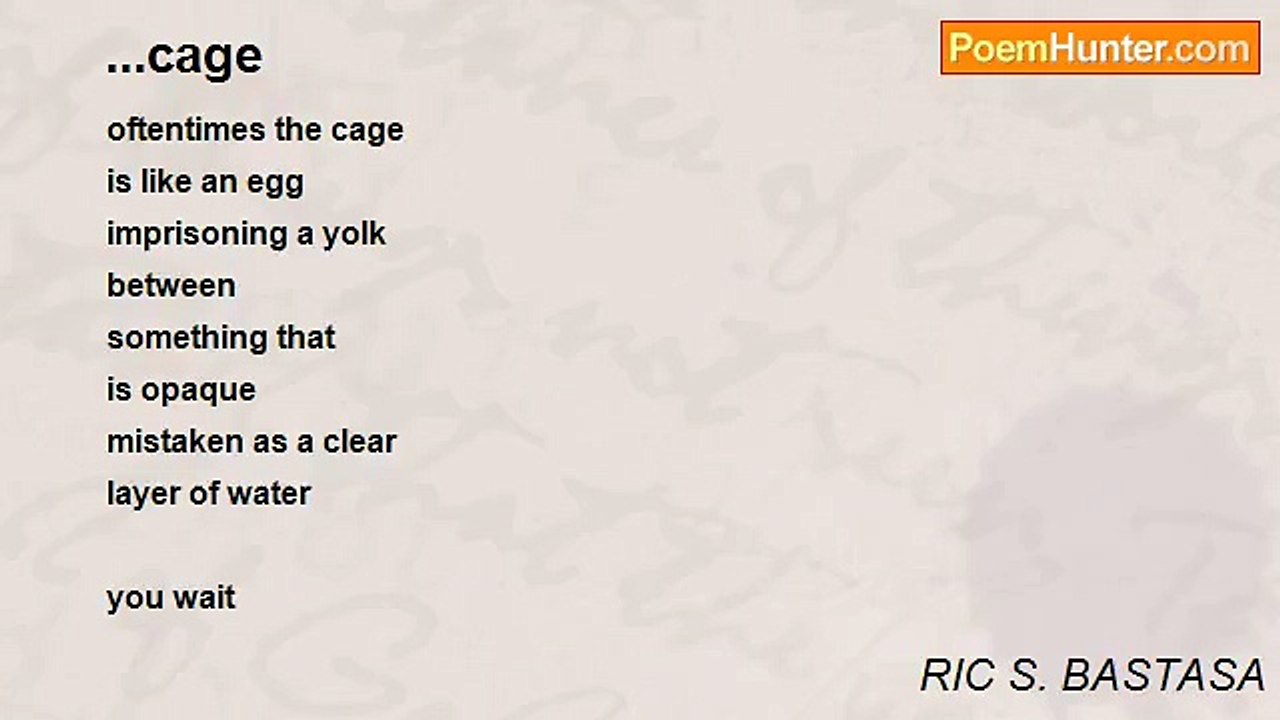 RIC S. BASTASA - ...cage