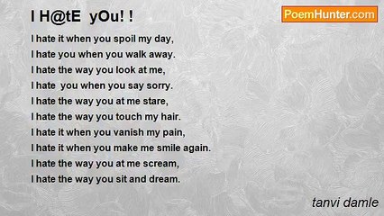 tanvi damle - I H@tE  yOu! !
