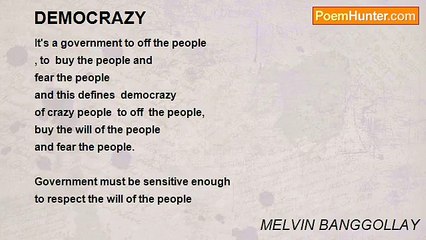 MELVIN BANGGOLLAY - DEMOCRAZY