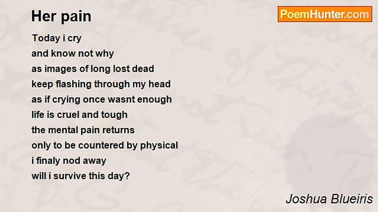 Joshua Blueiris - Her pain
