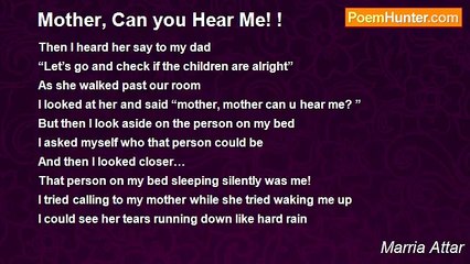 Marria Attar - Mother, Can you Hear Me! !