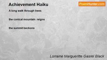 Lorraine Margueritte Gasrel Black - Achievement Haiku