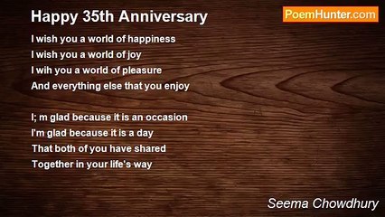 Seema Chowdhury - Happy 35th Anniversary
