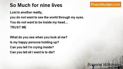 Brianna Wilkinson - So Much for nine lives