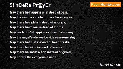 tanvi damle - $! nCeRe Pr@yEr