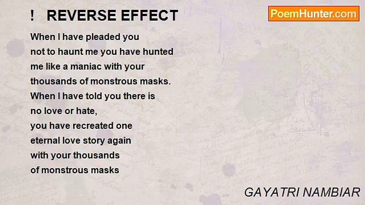 GAYATRI NAMBIAR - !   REVERSE EFFECT