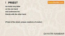 GAYATRI NAMBIAR - !   PRIEST